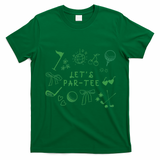 Let's Par Funny Golf Coquette Bow Women T-Shirt - Irish Green