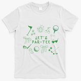 Let's Par Funny Golf Coquette Bow Women T-Shirt - White