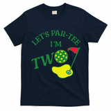 Let's Par I'm Two Golf 2nd Birthday T-Shirt - Navy Blue