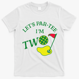 Let's Par I'm Two Golf 2nd Birthday T-Shirt - White