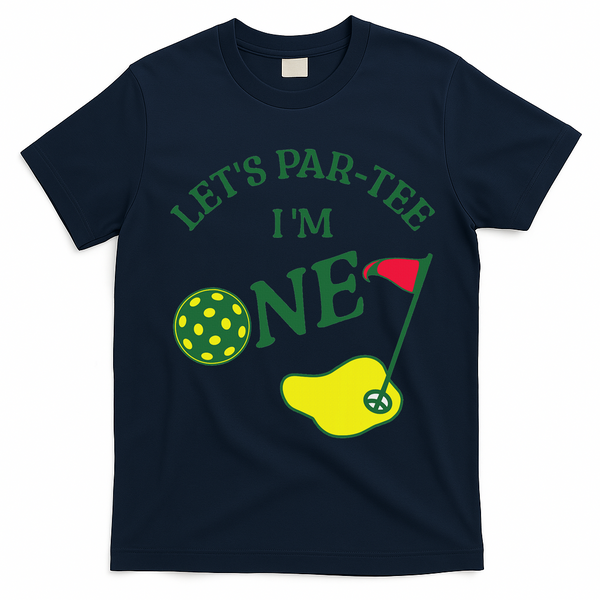 Let's Par I'm One Golf 1st Birthday T-Shirt - Navy Blue