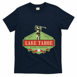 Lake Tahoe California Nevada Retro Vintage Golf Themed T-Shirt - Navy Blue
