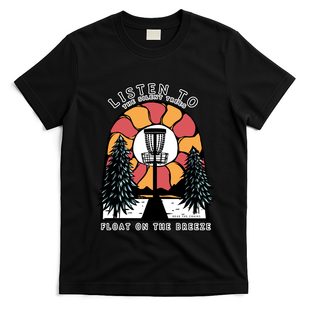 Listen To The Silent Trees Float On The Breeze T-Shirt - Black