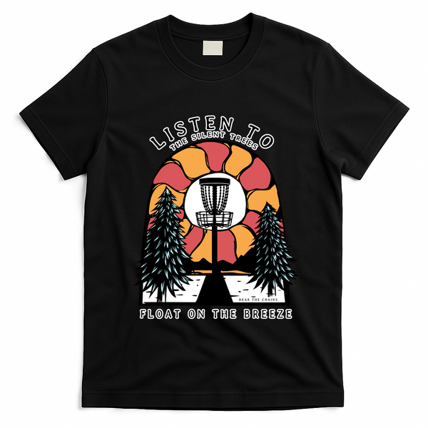 Listen To The Silent Trees Float On The Breeze T-Shirt - Black