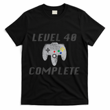 Level 40 Complete 40th Birthday T-Shirt - Black