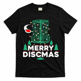 Merry Discmas Disc Golf Frisbee Christmas Xmas Funny T-Shirt - Black