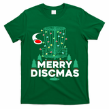 Merry Discmas Disc Golf Frisbee Christmas Xmas Funny T-Shirt - Irish Green