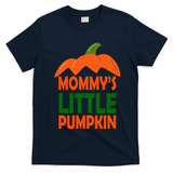 Mommys Little Pumpkin Halloween Cute T-Shirt - Navy Blue