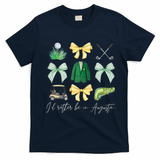 Master Let's Partee Golf Tournament Coquette Bow T-Shirt - Navy Blue