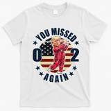 Missed Me Again Donald Trump Golfing T-Shirt - White