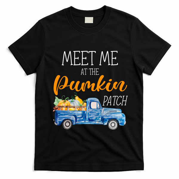 Meet Me At The Pumpkin Patch Cute Halloween T-Shirt - Black
