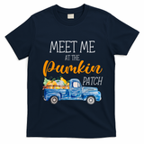 Meet Me At The Pumpkin Patch Cute Halloween T-Shirt - Navy Blue
