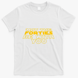 May the Forties Be With You Funny 40th Birthday Gift  T-Shirt - White