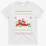 Oh What Fun It Is To Ride Golf Christmas T-Shirt - White