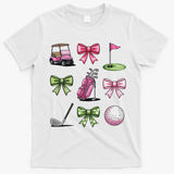 Preppy Coquette Golf For Women T-Shirt - White