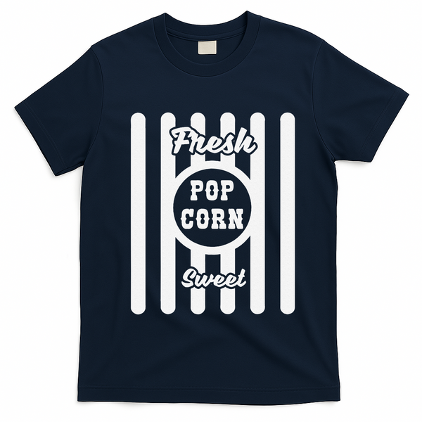Popcorn Carnival Halloween Cinema T-Shirt - Navy Blue