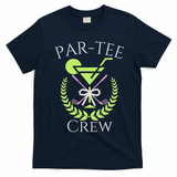 Par Crew Martini Cocktails Golf Drinking Matching T-Shirt - Navy Blue