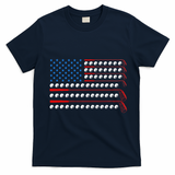 Patriotic Golf Usa Flag Golf Clubs 4th Of July Golf Balls T-Shirt - Navy Blue