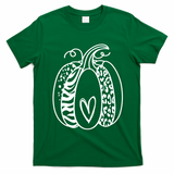 Pumpkin Heart Animal Print Cute T-Shirt - Irish Green
