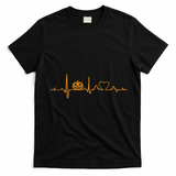 Pumpkin Heartbeat Halloween T-Shirt - Black