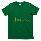 Pumpkin Heartbeat Halloween T-Shirt - Irish Green