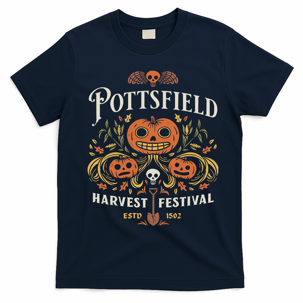 Pottsfield Halloween T-Shirt - Navy Blue