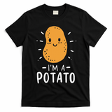 Potato Lazy Costume Halloween Vegan Kawaii T-Shirt - Black