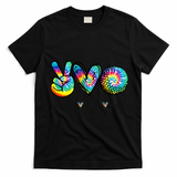 Peace Love Golf Tie Dye Cute Golf Lovers T-Shirt - Black