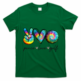 Peace Love Golf Tie Dye Cute Golf Lovers T-Shirt - Irish Green