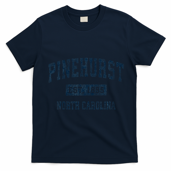 P.I.N.E.H.U.R.S.T North Carolina Nc Vintage Sports T-Shirt - Navy Blue