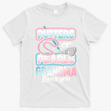 Putters Or Pearls Gender Reveal Grandma Baby Party Supplies T-Shirt - White