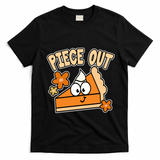 Piece Out Pumpkin Pie Funny T-Shirt - Black