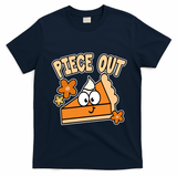 Piece Out Pumpkin Pie Funny T-Shirt - Navy Blue