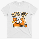 Piece Out Pumpkin Pie Funny T-Shirt - White
