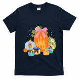 Princess Pumpkins Fall Princesses And Pumpkin Castle T-Shirt - Navy Blue