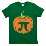 Pumpkin Pi Math Halloween Thanksgiving Pie Day Costume T-Shirt - Irish Green
