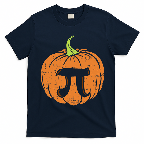 Pumpkin Pi Math Halloween Thanksgiving Pie Day Costume T-Shirt - Navy Blue