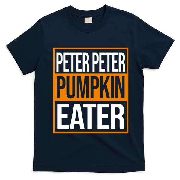Peter Peter Pumpkin Eater Halloween T-Shirt - Navy Blue