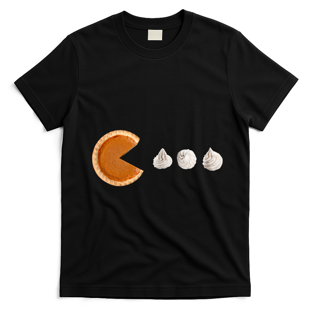 Pacman Pumpkin Pie T-Shirt - Black