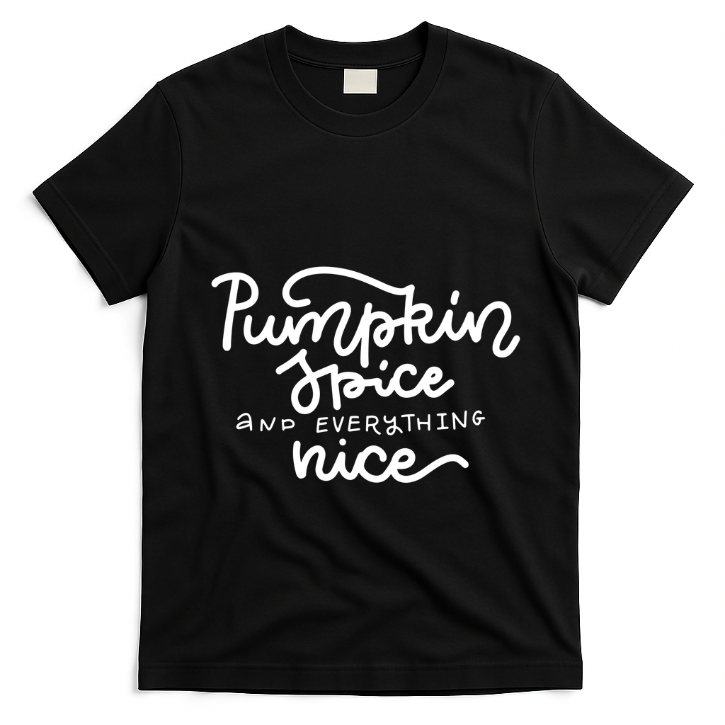 Pumpkin Spice And Everything Nice T-Shirt - Black