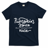 Pumpkin Spice And Everything Nice T-Shirt - Navy Blue