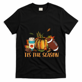 Pumpkin Spice Football Tis The Season Fall Thanksgiving Gift Gift T-Shirt - Black