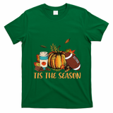 Pumpkin Spice Football Tis The Season Fall Thanksgiving Gift Gift T-Shirt - Irish Green