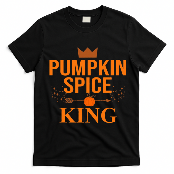 Pumpkin spice King Coffee Lover halloween & Thanksgiving T-Shirt - Black