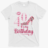 Queen 40 Years Old It's My 40th Birthday Vintage Retro T-Shirt - White