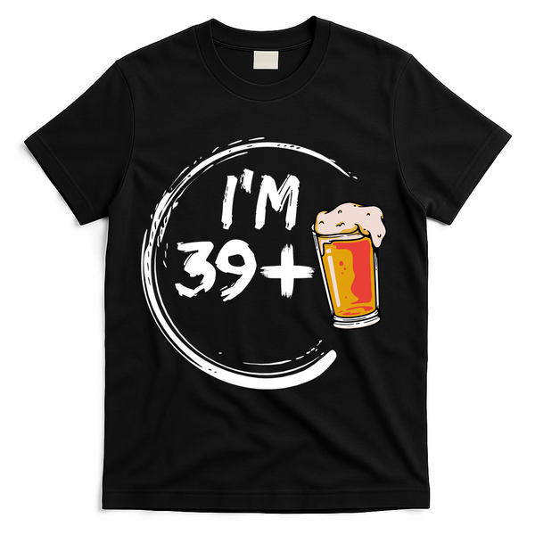 Retro 40th Birthday Beer Lover T-Shirt - Black