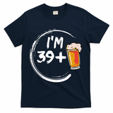 Retro 40th Birthday Beer Lover T-Shirt - Navy