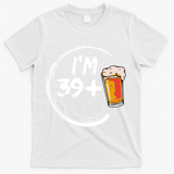 Retro 40th Birthday Beer Lover T-Shirt - White