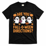 Retro Are You Fall O Ween Directions Teacher Halloween T-Shirt - Black