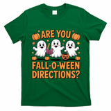 Retro Are You Fall O Ween Directions Teacher Halloween T-Shirt - Irish Green